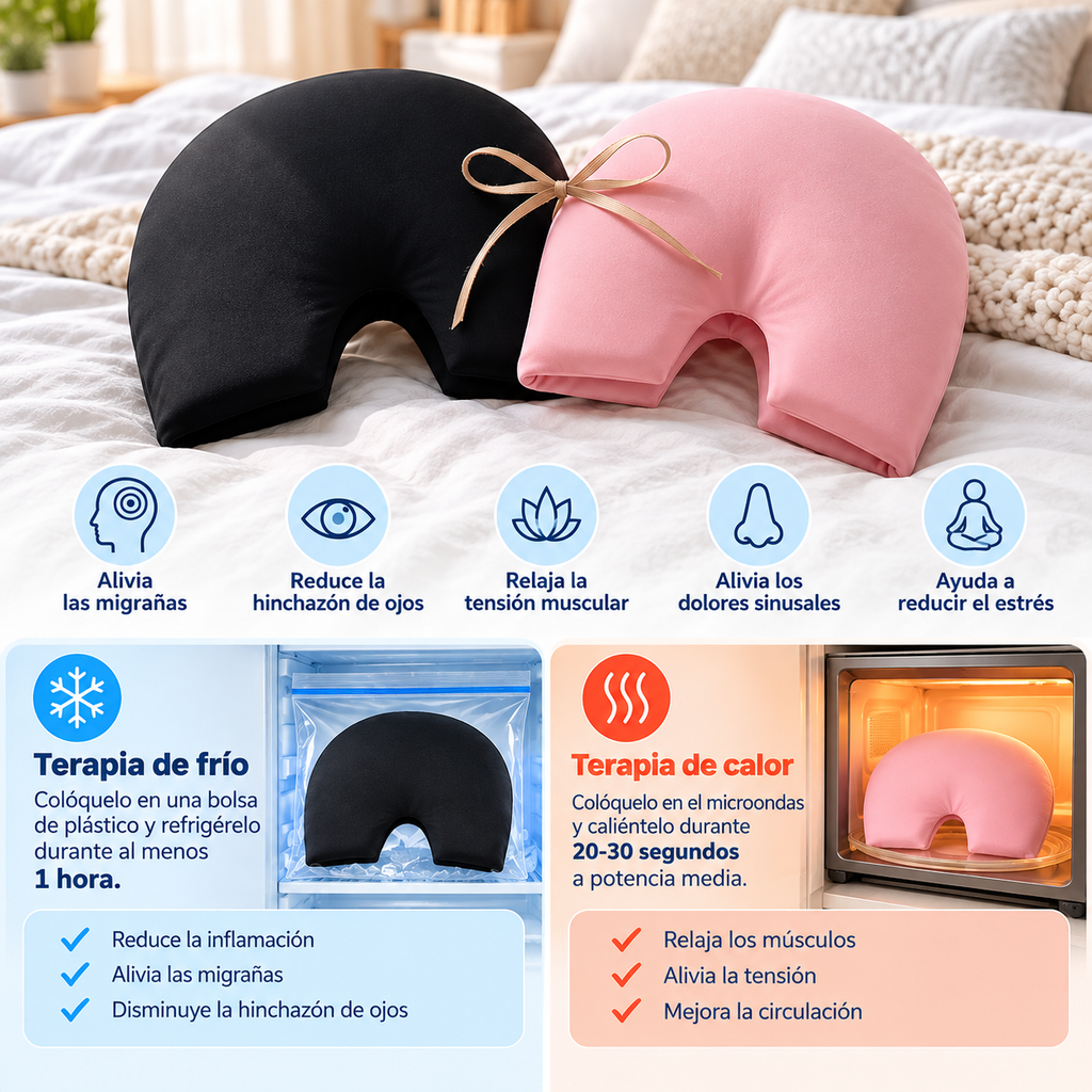 Gorro para migraña y dolor de cabeza · Gel frío y calor