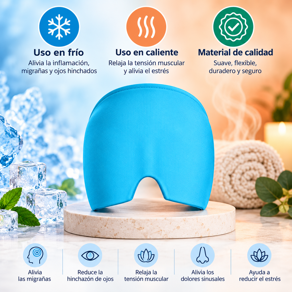 Gorro de gel para migraña y dolor de cabeza, uso en frío y en caliente