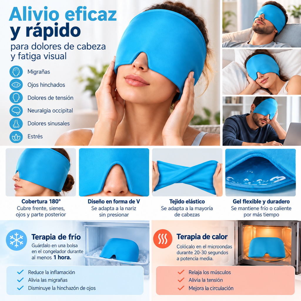Cómo usar el gorro de gel en frío y en calor